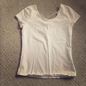 Open back cropped tee